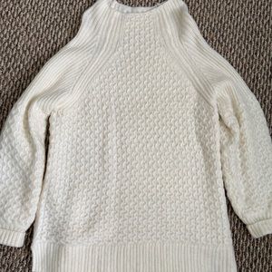 Anthropologie Drop Shoulder Bubble Sleeve Sweater